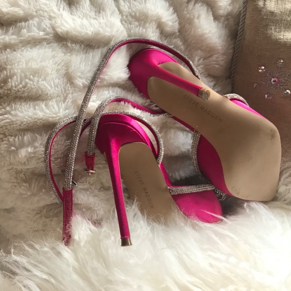 Double bow satin Fuchsia 7.5 pumps - Picture 2 of 11